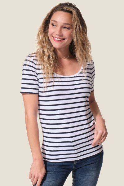 Tee-shirt rayรฉ col rond Barcelone