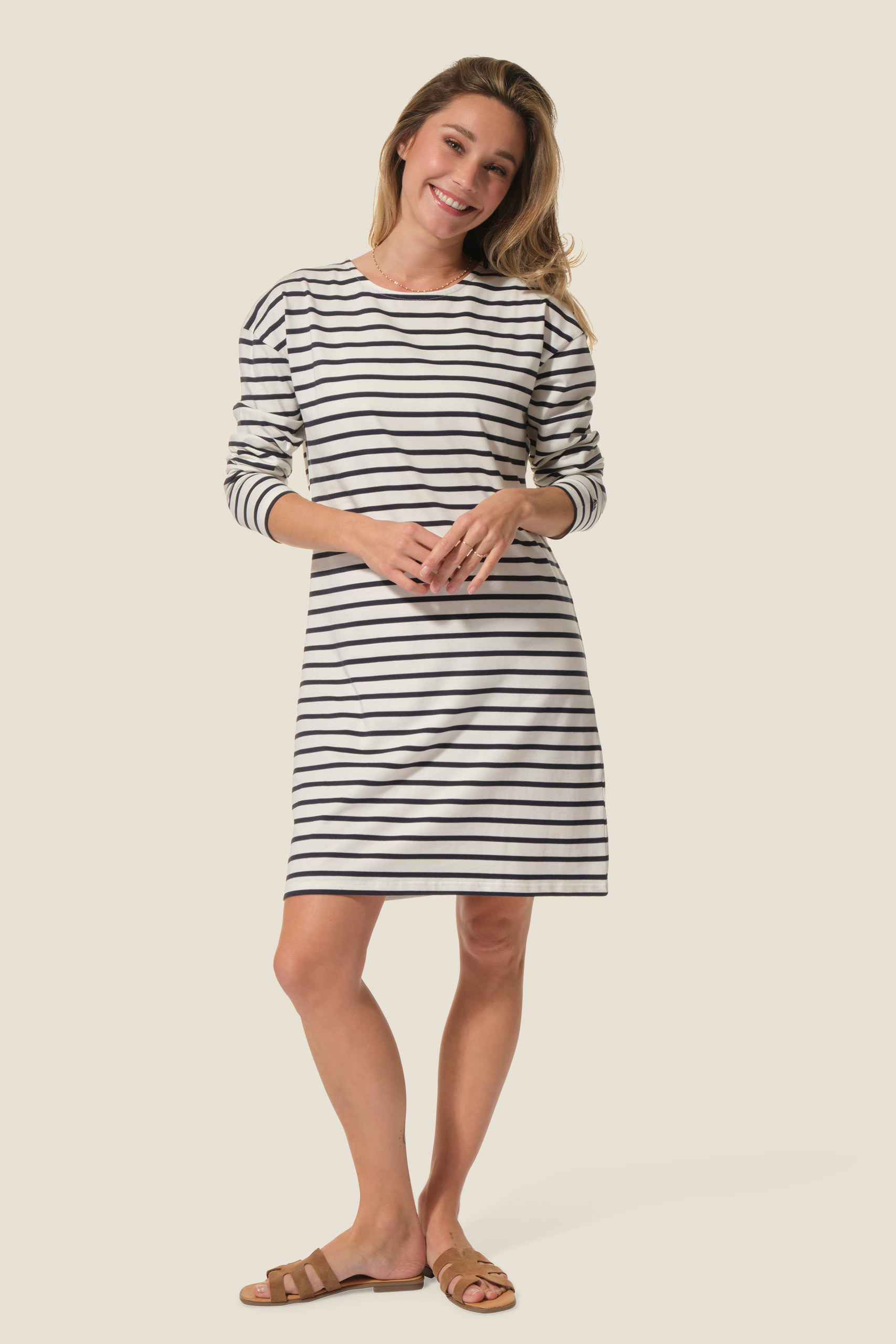 Robe rayée à manches longues Benjamine Robe rayée à manches longues Benjamine