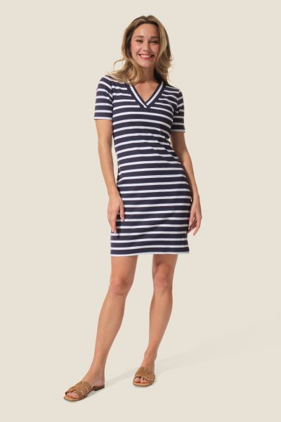 Robe rayรฉe en matiรจre cรดtelรฉe Fokia