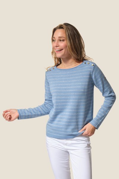 Pull rayé doré Madeline