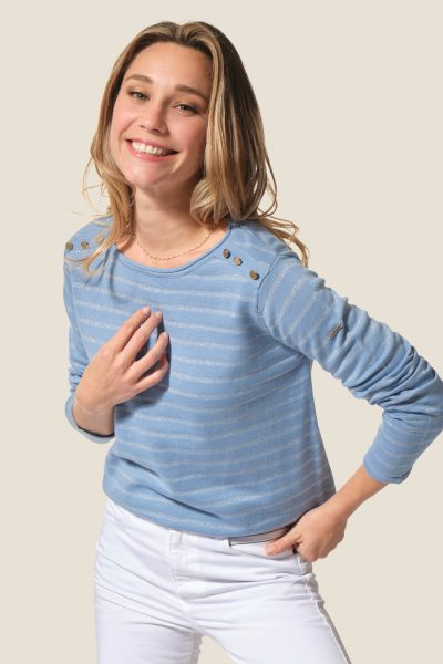 Pull rayรฉ dorรฉ Madeline