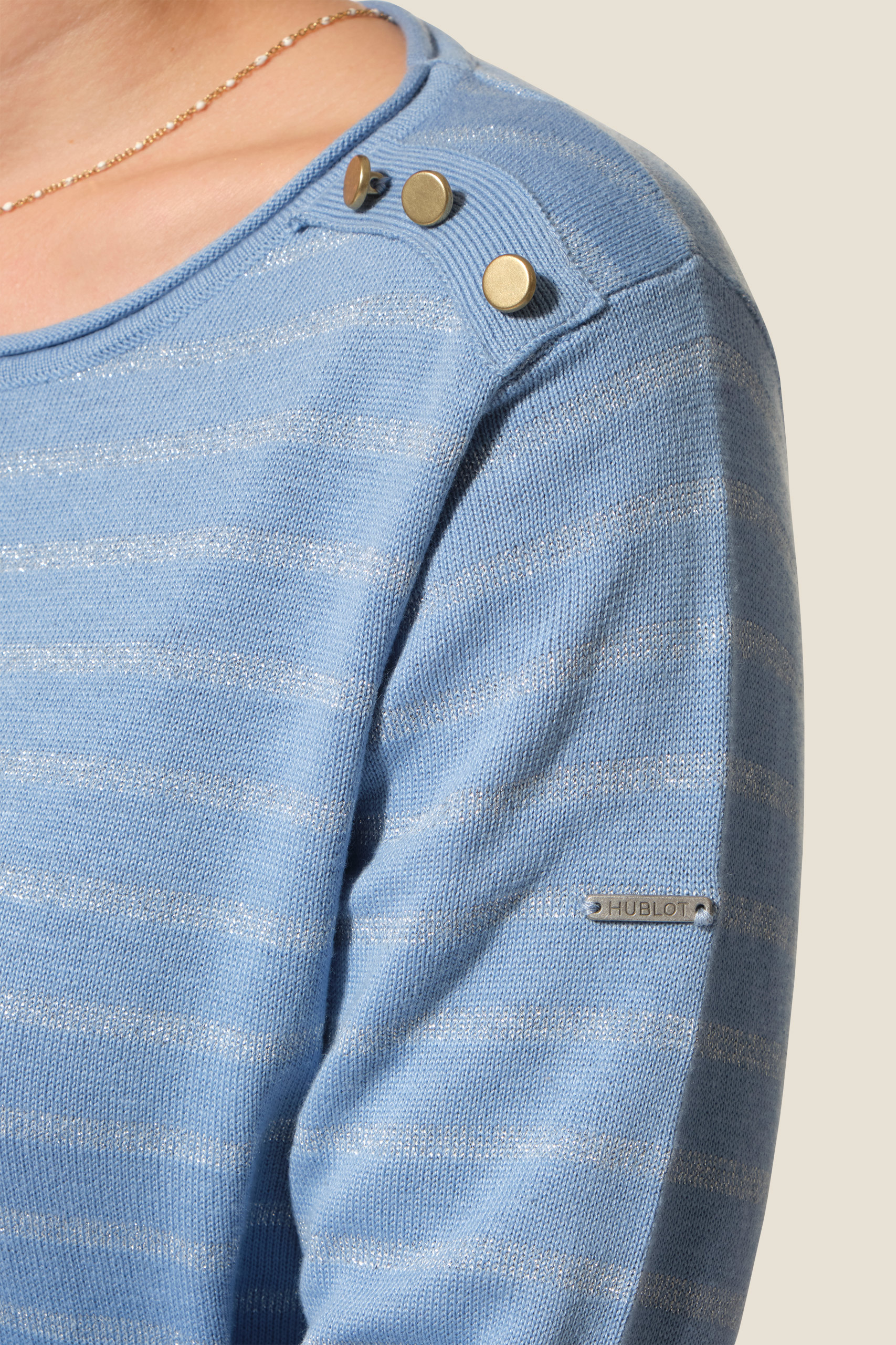 Pull rayé doré Madeline Pull rayé doré Madeline