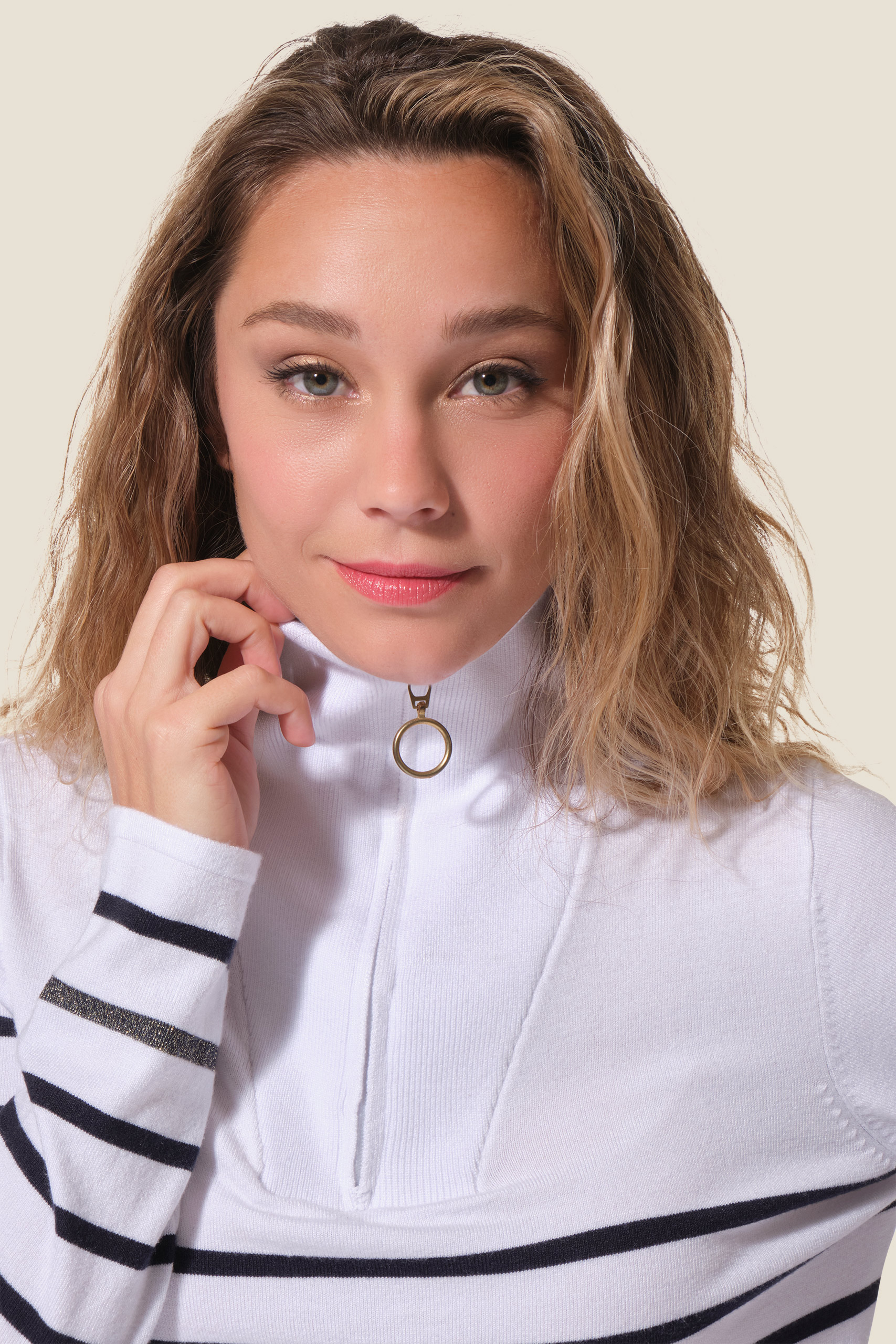 Pull rayé col camionneur Tamala Pull rayé col camionneur Tamala