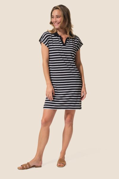 Robe rayรฉe manches courtes Volvi