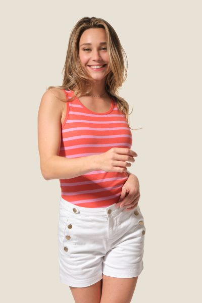 Débardeur rayé col rond F812