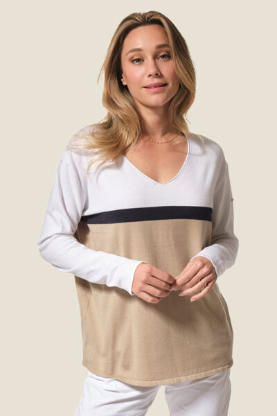 Pull femme tricolore Mativa