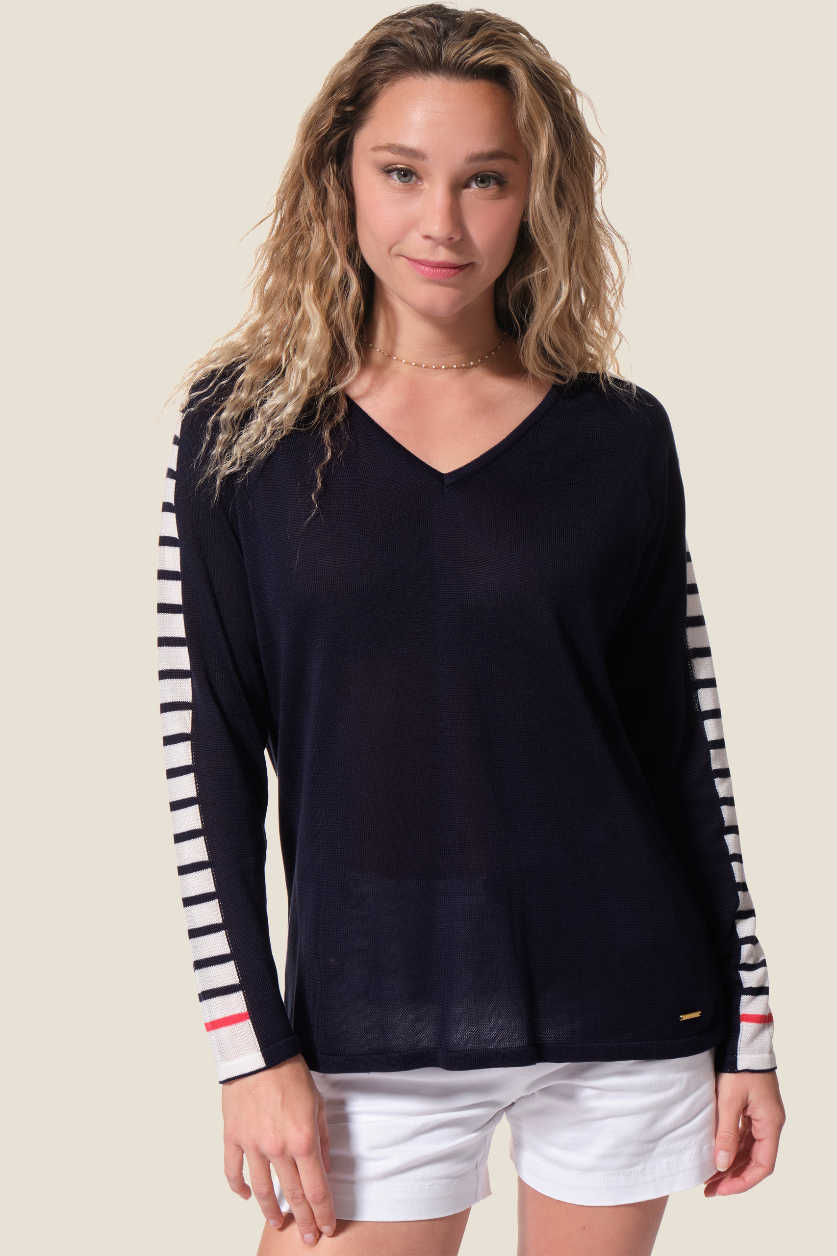 Pull col V en Lyocell Salama Pull col V en Lyocell Salama