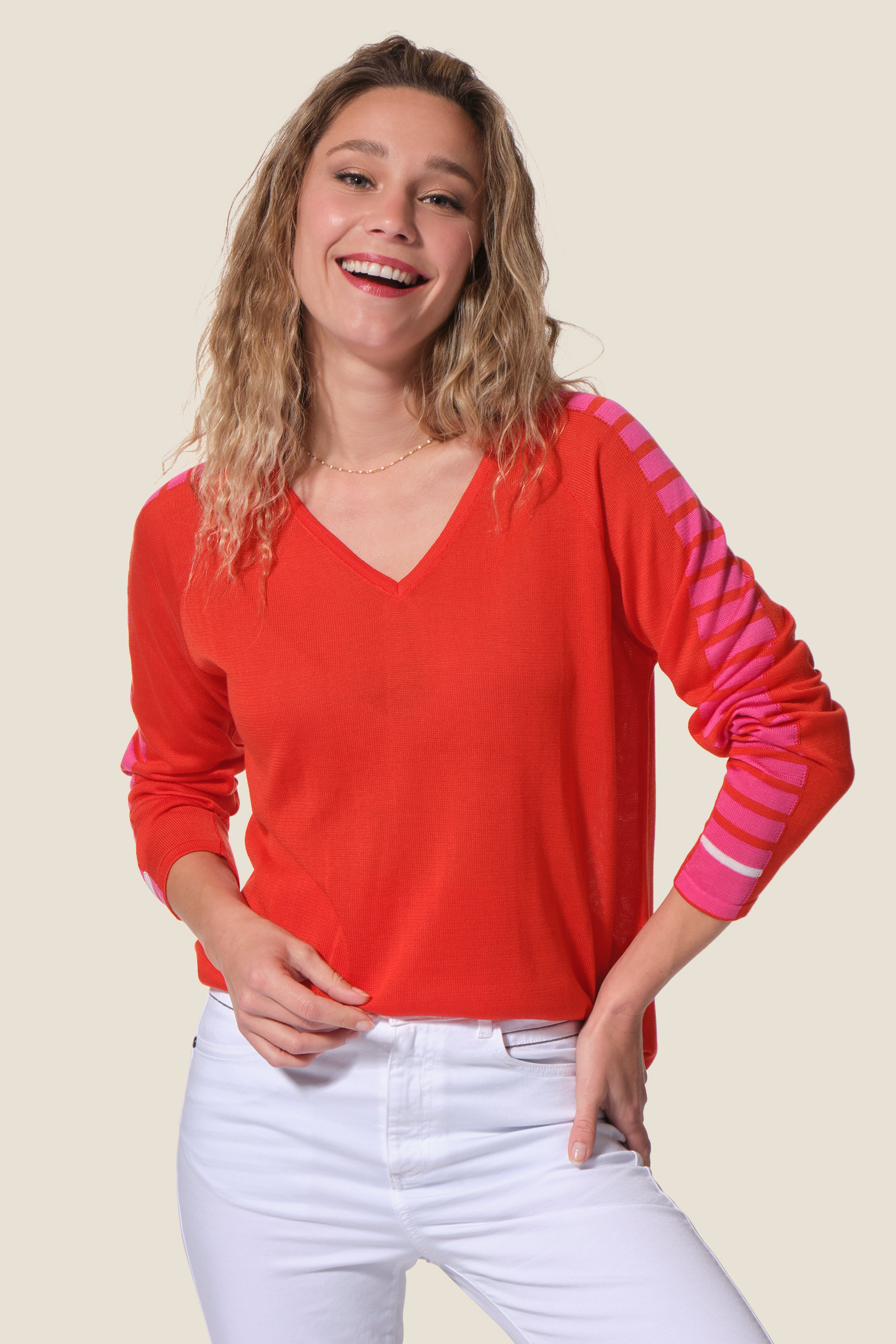 Pull col V en Lyocell Salama Pull col V en Lyocell Salama