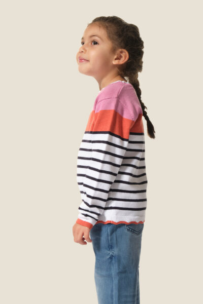 Pull fille bicolore Hannae