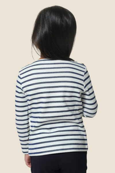 Marinière avec rayures lurex fille Brendy