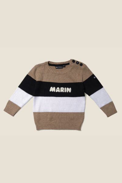 Pull bรฉbรฉ garรงon col rond Agnan