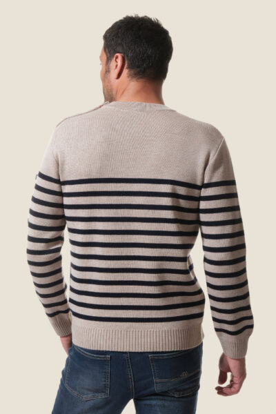 Pull homme rayรฉ col rond Manuel