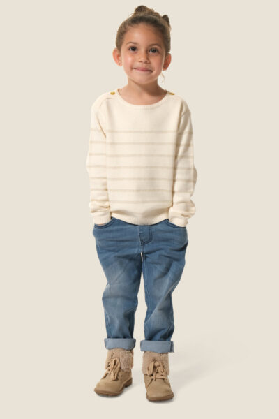 Pull fille col rond Mosaline