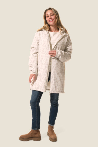 Coupe-vent long femme imprimé léopard Pleanne