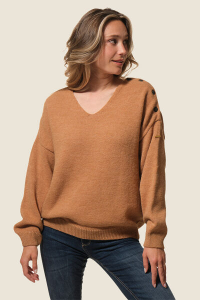 Pull femme col V Camaya