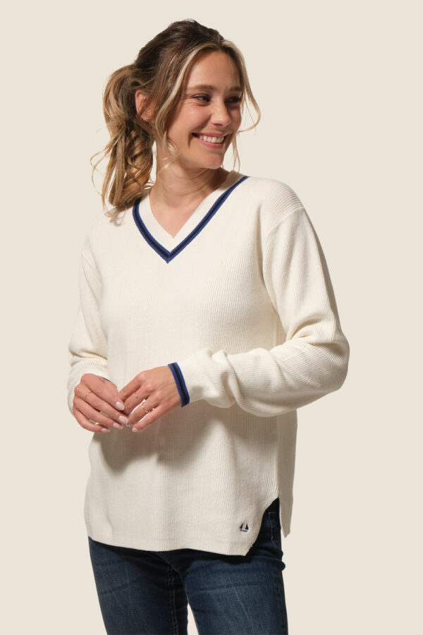 Pull femme col V Katja
