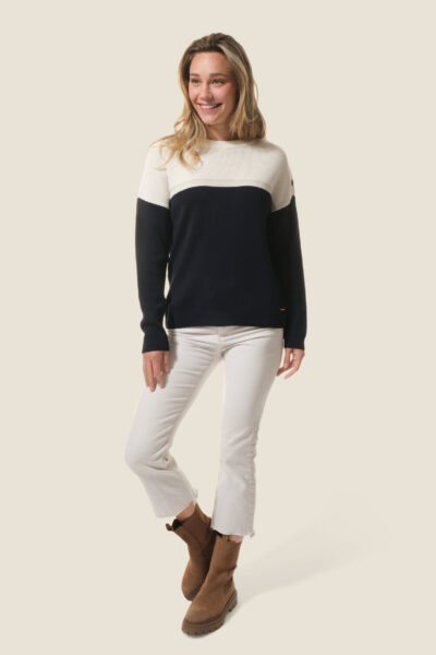 Pull femme col rond en maille Suzelle