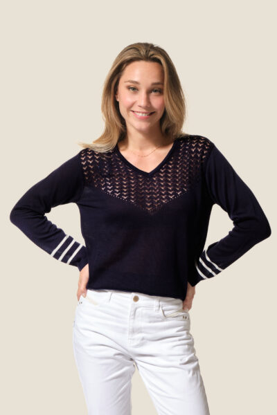 Pull femme col V Oumiha