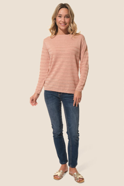 Pull femme col rond Azurite