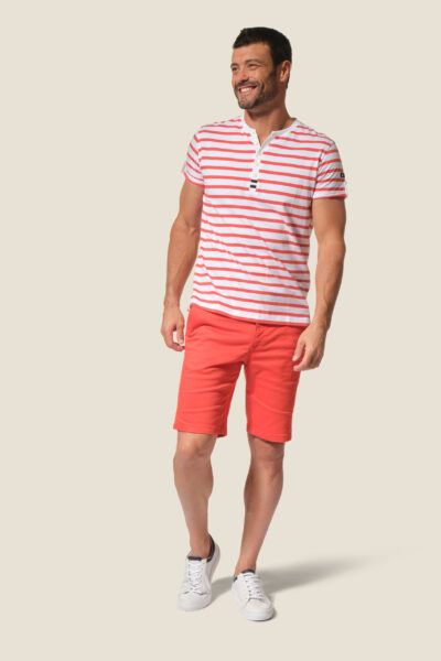 Tee-shirt rayรฉ pour homme Pepito col tunisien Hublot Mode Marine