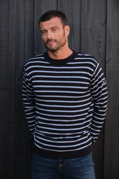 Pull classique marin coloré Francis Hublot Mode Marine