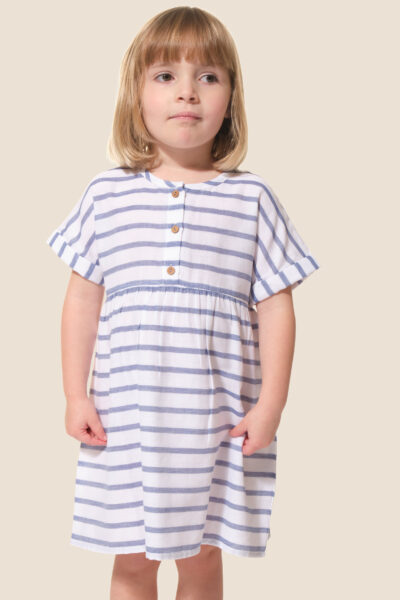 Robe fille rayée manches courtes Hublot Mode Marine