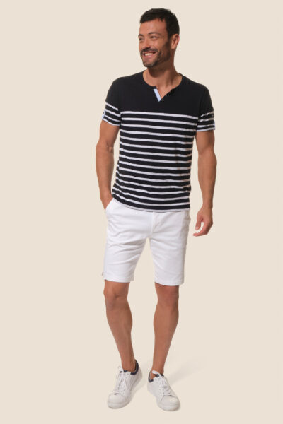 Tee-shirt homme manches courtes rayรฉ Nicolo