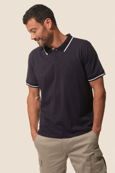 Polo homme uni imprimé dos Hublot Mode Marine