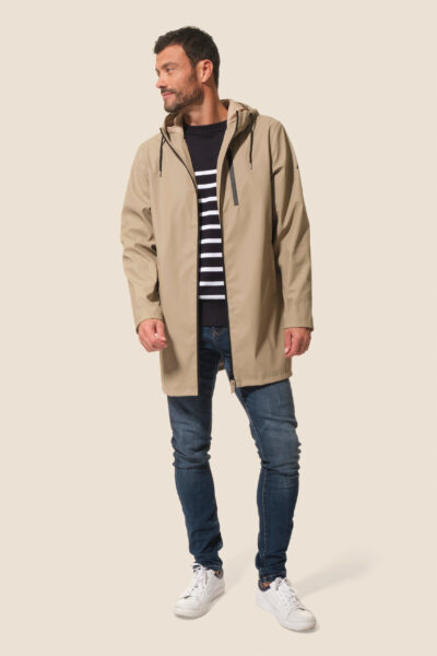Ciré imperméable 3/4 homme zip contrasté Hublot Mode Marine