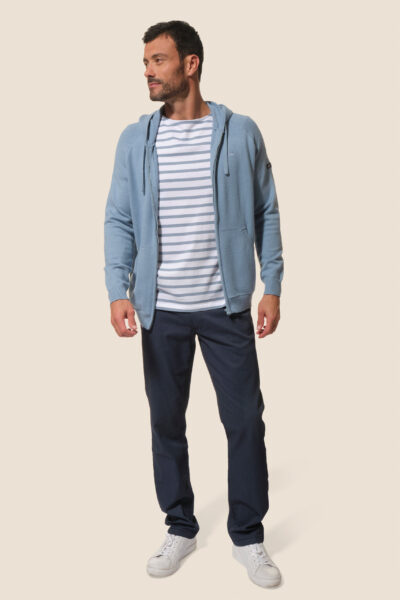 Gilet homme en maille zippรฉ ร capuche Hublot Mode Marine