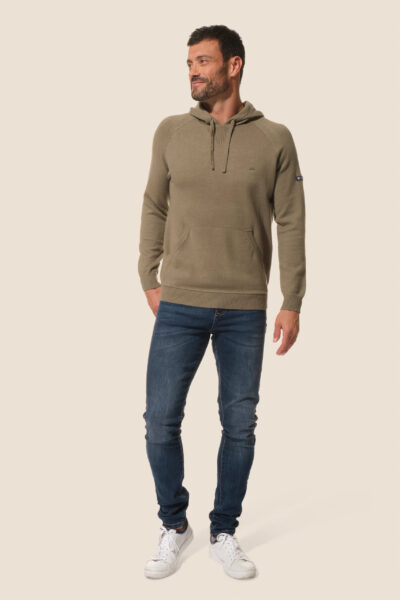 Pull homme en maille ร capuche Hublot Mode Marine