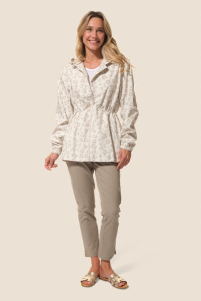 Coupe-vent imperméable imprimé léopard femme Hublot Mode Marine