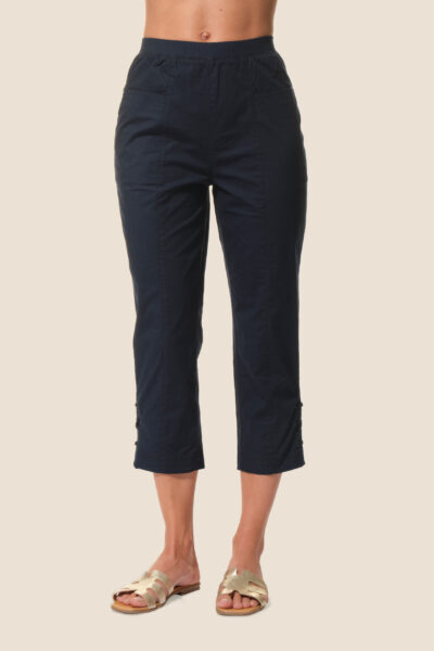 Pantacourt femme taille élastiquée Hublot Mode Marine