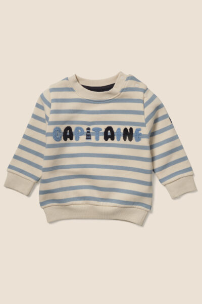 Sweat rayé pour bébé Hublot Mode Marine