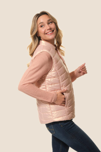 Doudoune sans manches métallisée pour femme Hublot Mode Marine