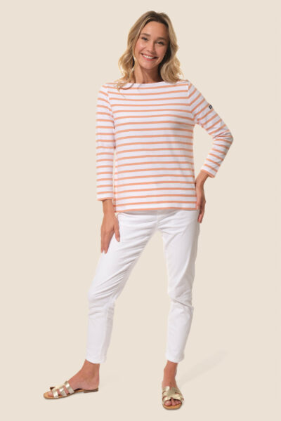 Marinière femme manches longues, col bateau, Hublot Mode Marine